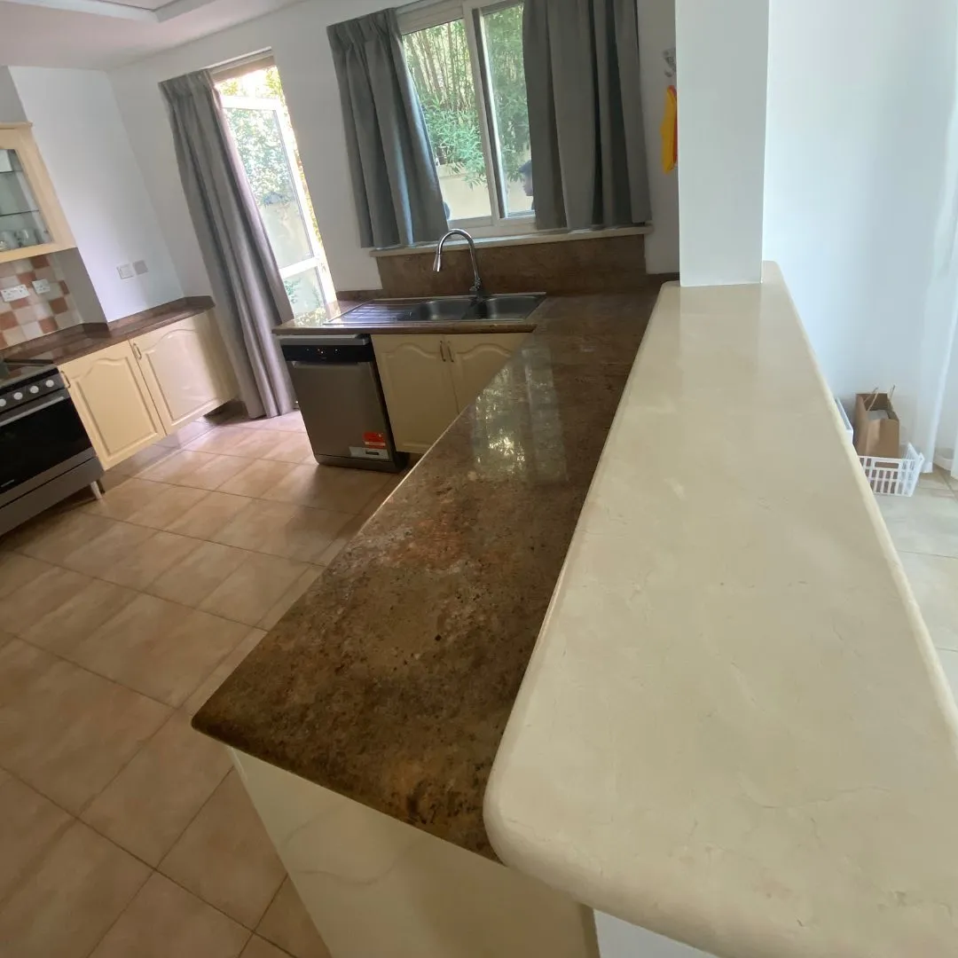 Marble Countertop Wrap in The Springs, Dubai — before