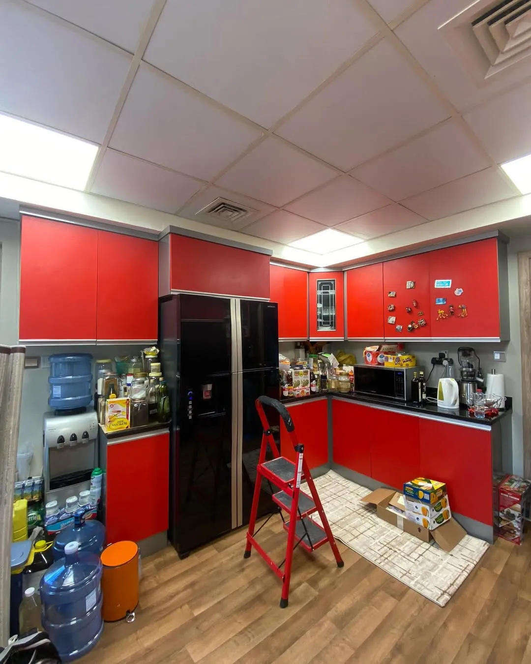 Bold Kitchen Colour Change in Al Barsha, Dubai — before