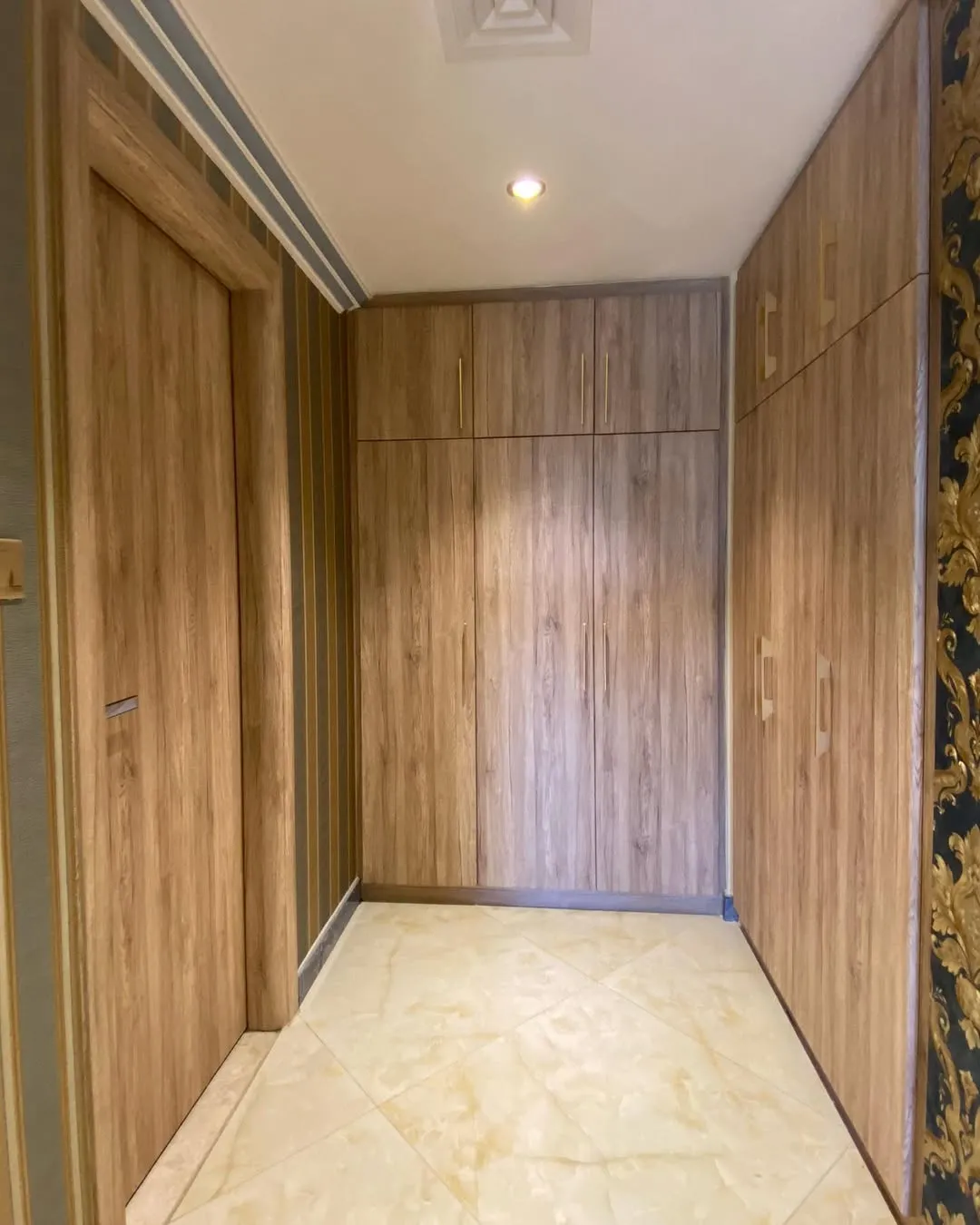 Modern bedroom wardrobe wrap in Dubai — after